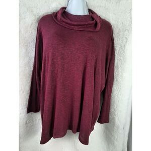 Lane Bryant NWT Pink black sz 18/20stretchy Slouch neck hanging sweater